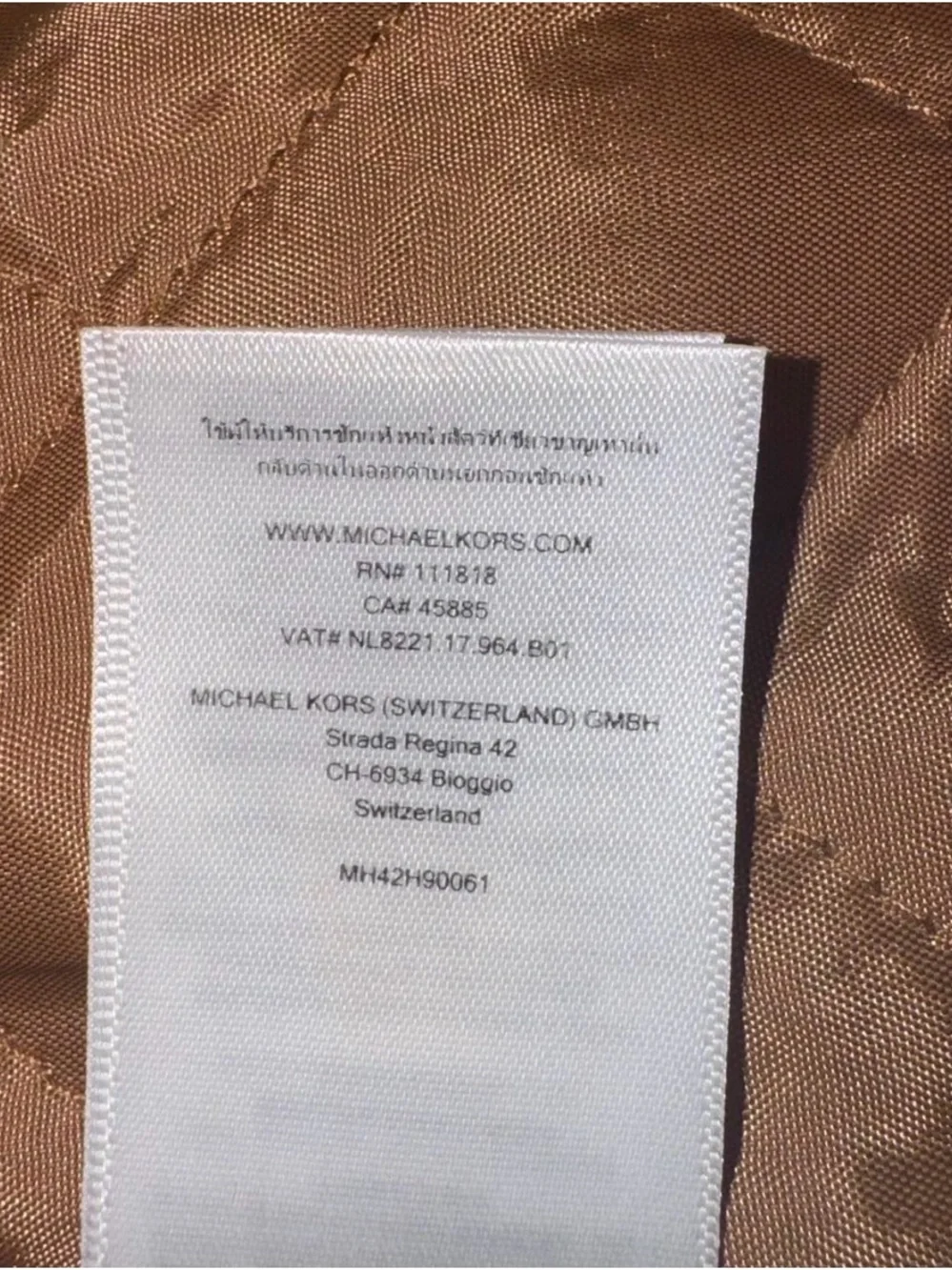 Michael Kors Camel Leather Moto Jacket Size S
